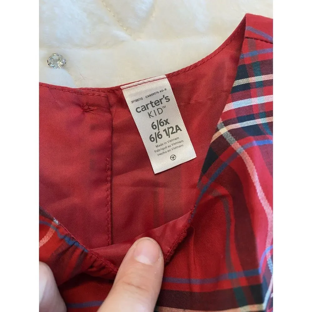 Carter's Red Plaid Holiday Dress